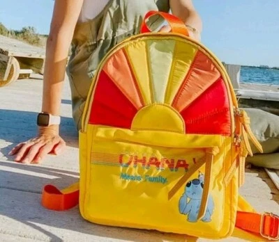 Disney Lilo & Stitch OHANA RAINBOW Backpack Danielle Nicole School Outdoor NEW - Image 1 of 4