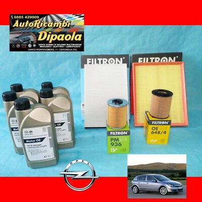 KIT TAGLIANDO OPEL ASTRA H 1.7 CDTI 80 100 110 125 CV 5L GM 5W30 + 4 FILTRI - Immagine 1 di 2