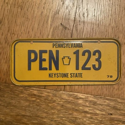 licencia bicicleta. Placa Pennsylvania Schwinn Fastback Stingray Banana Seat Ratrod Muscle Foto 1 de 2