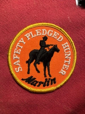 Винтажная РЕДКАЯ нашивка 1980-х Marlin Safety Plegged Hunter - Изображение 1 из 2