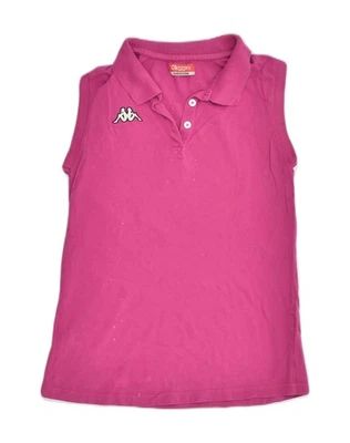 KAPPA Womens Sleeveless Polo Shirt UK 14 Medium Purple Cotton HK07 - Image 1 of 4