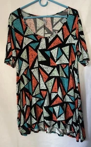 LuLaRoe Geometric Blouse Colorful Size Small - Picture 1 of 7