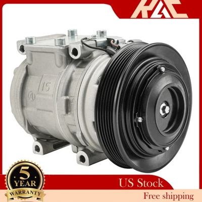 A/C Compressor & Clutches For Toyota Corolla 1998 1999 2000 2001 2002 All Engine - Image 1 of 4