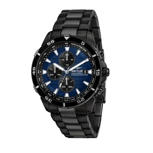 Orologio SECTOR ADV 2500 Uomo Crono Acciaio Nero / Blu R3273643001 - Foto 1 di 6