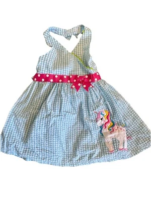 Vestido Halter Emily Rose Guinga Unicornio Talla 12 Mo Foto 1 de 3