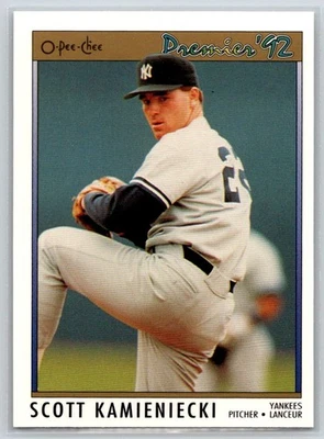 1992 O-Pee-Chee Premier #110 Scott Kamieniecki New York Yankees - Image 1 of 2