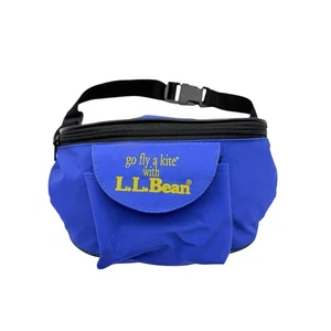 Vintage LL Bean Blue Fanny Pack Go Fly a Kite ParaStunter Stunt Kite - Picture 1 of 4