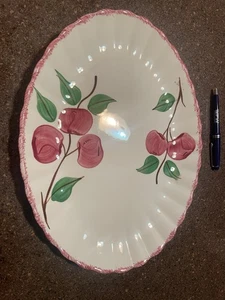 Plato grande ovalado para servir Southern Potteries Blue Ridge Crab Apple 13,25x10 de colección - Imagen 1 de 5