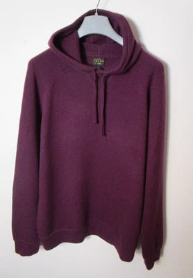 J. Crew L Men's  100% Cashmere Hoodie Jumper Burgundy/Wine/Claret - Image 1 of 4