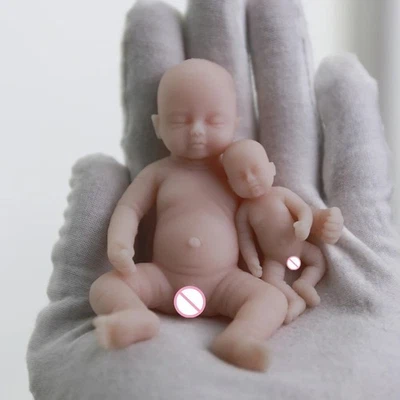 4inch Boy Micro Preemie Full Body Silicone Baby Doll Cute Soft Lifelike - Image 1 of 4