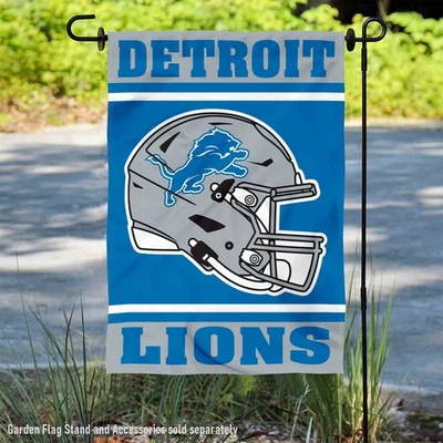 Casco oficial de los Detroit Lions jardín patio bandera Foto 1 de 4