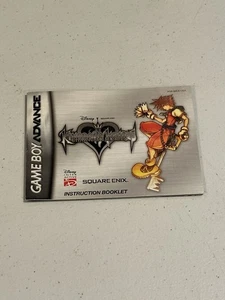 Kingdom Hearts Chain of Memories Nintendo Game Boy Advance Manual Only - Picture 1 of 3