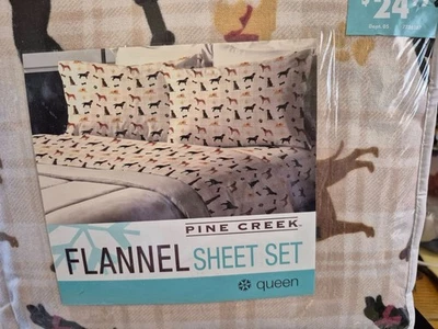 Juego de sábanas de franela tamaño reina Pine Creek Foto 1 de 2