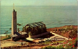 Postal Rancho Palos Verdes Caminantes Capilla California - Imagen 1 de 2