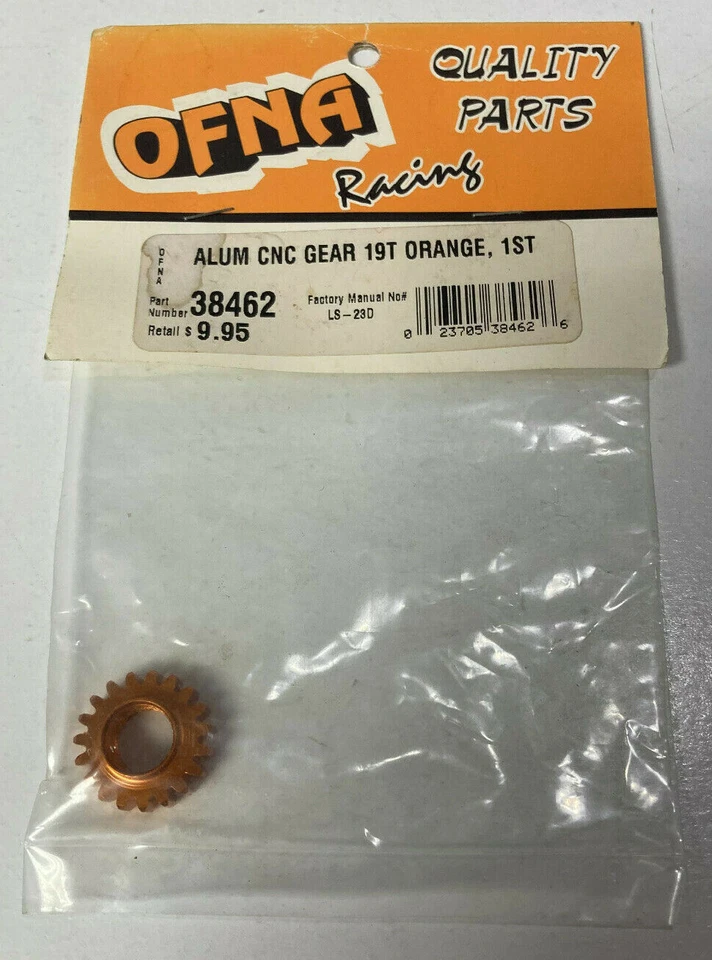 OFNA 38462 Aluminum CNC Gear 19T Orange 1st RC Car Radio Control Part NEW - Image 1 of 1
