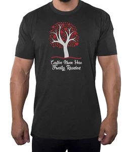 Family Tree with Hearts with custom name- Family Reunion Men's T-shirts - Picture 1 of 5