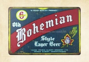 Antiguo estilo bohemio Lager bar de cerveza salón metal hojalata letrero decoración del hogar - Imagen 1 de 4