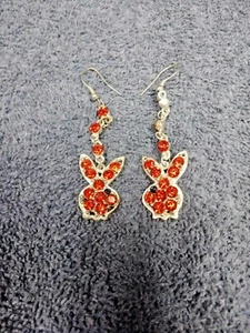PLAYBOY WIRED EARRINGS VINTAGE C PICS - Picture 1 of 2