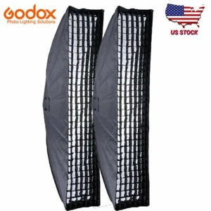 2Pcs Godox 35*160cm Grid Honeycomb Softbox Bowens Mount for Studio Strobe Flash - Picture 1 of 10