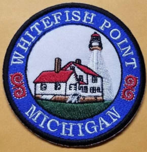 Bestickter Michigan Whitefish Point Leuchtturm Aufnäher ca. 3" Qualität + - Bild 1 von 2