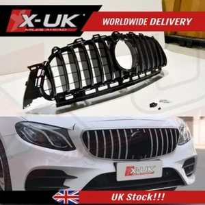 PARA MERCEDES CLASE E W213 C238 16-20 PARACHOQUES DELANTERO REJILLA NEGRO Y CROMO ESTILO GT - Imagen 1 de 8