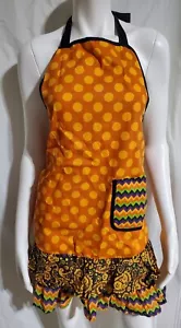 Brother Sister Design Studio Apron Halloween Fall Design 2011 Ruffles - Picture 1 of 6