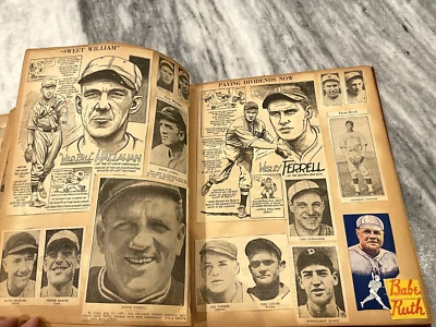 Libro de recortes de béisbol de 1930 Hank Greenberg Lou Gehrig Ruth + Foto 1 de 4