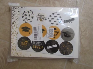 Brand new Supla Pack of 54 Graduation Cards with stickers and gold gel pen - Picture 1 of 4