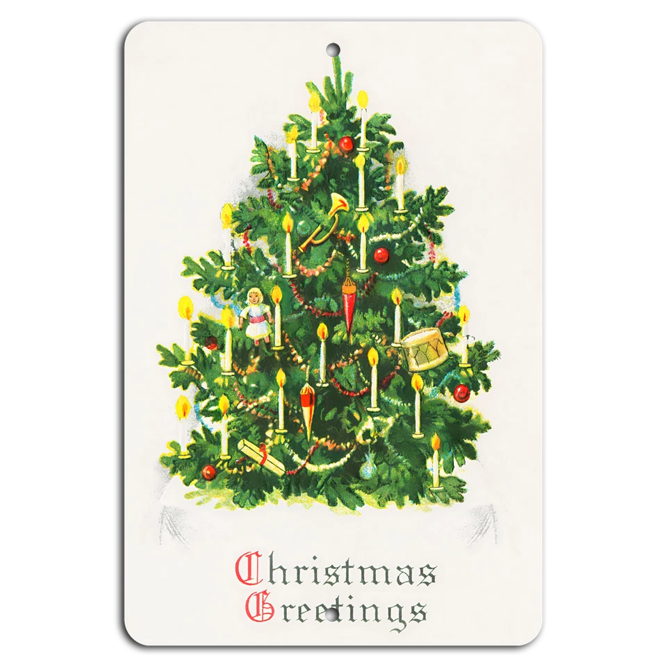 Felicitaciones festivas de Navidad: alegría clásica del árbol de vacaciones Foto 1 de 1