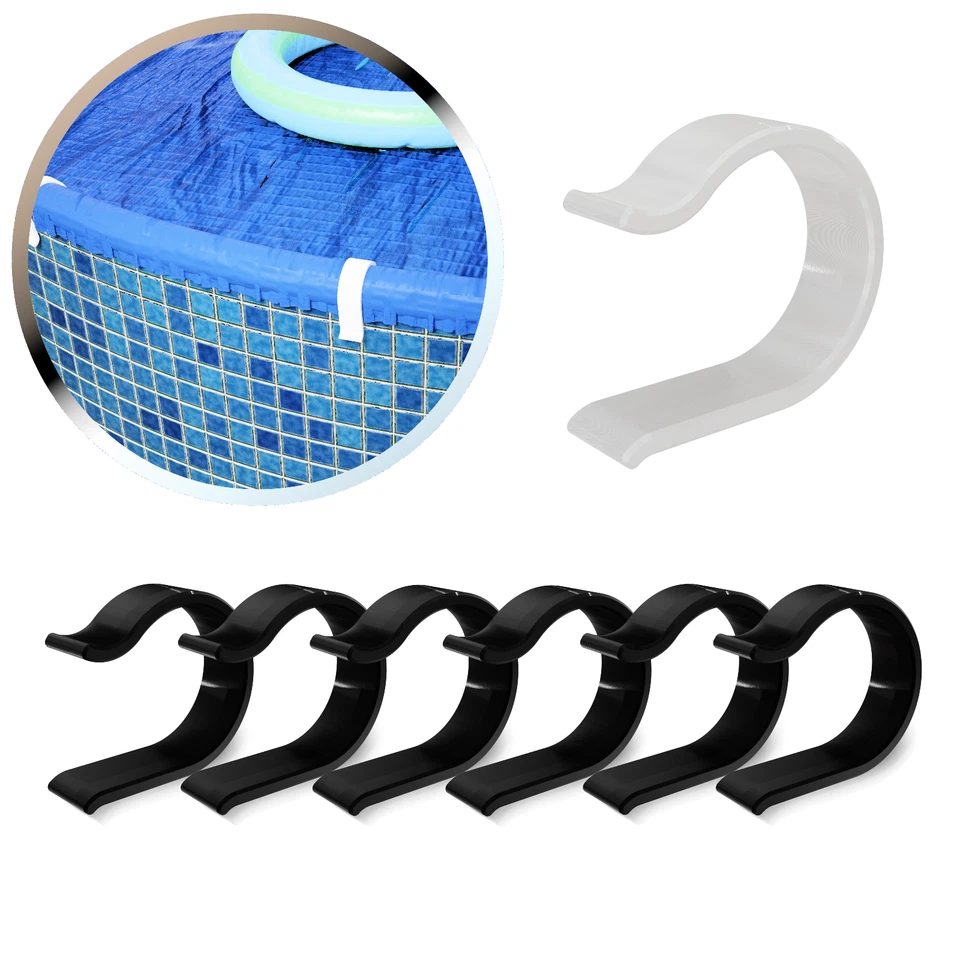NOZZLEBOSS 6x Clip Poolabdeckung Plane passend für Intex Bestway Halter Klammer Abdeckung