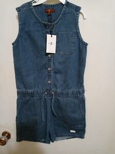 7 For All Mankind Denim Romper. NWT. Size M