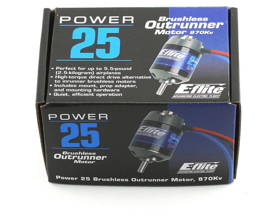 Eflite Power 25 Electric Brushless Outrunner RC Airplane Motor 870kv EFLM4025A - Image 1 of 4