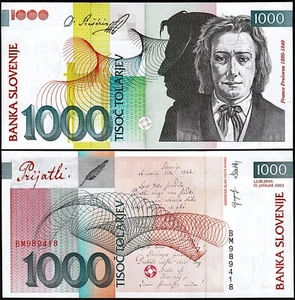 Eslovenia 1000 Tolarjev 2003, UNC, P-32a - Imagen 1 de 3