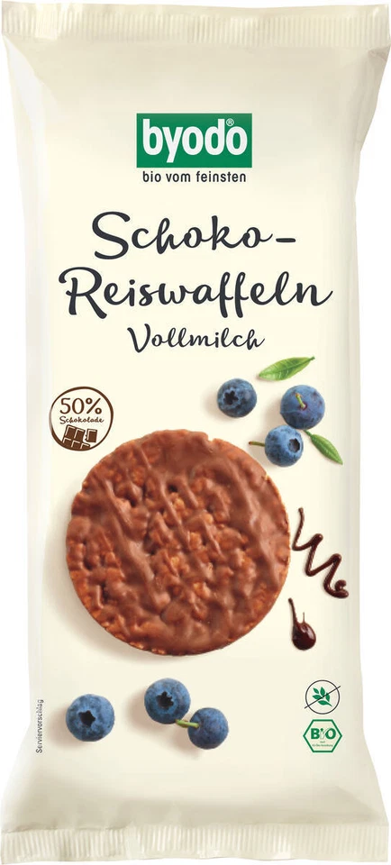 (37,69 EUR/kg) Byodo Bio Schoko-Reiswaffeln Vollmilch 65g - Bild 1 von 1