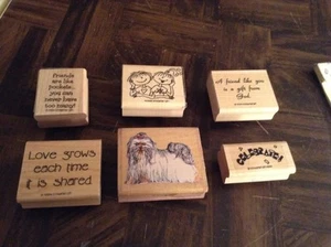 Six scrapbooking stamps Bag #1  - Picture 1 of 3