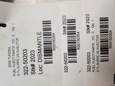Toyota Tundra, Piezas Inyección Combustible, 08/11-13/20, 5.7L-V8, 3URFE, 23209-09151 Foto 1 de 4