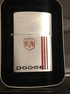 VINTAGE 2005 DODGE RAM STRIPES BRUSHED CHROME ZIPPO LIGHTER RARE - Picture 1 of 6