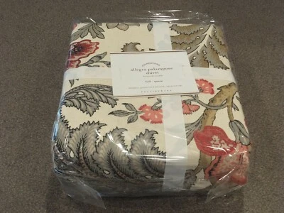 NOVO RARO 5PC Edredom Queen Pottery Barn Allegra Palampore com 4 Shams Americana - Imagem 1 de 4