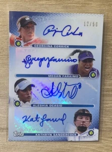 CORRICK/FARAIMO/OCASIO/SANDERCOCK 2024 Topps AU Pro Softball QUAD AUTO 12/50 SSP - Picture 1 of 6