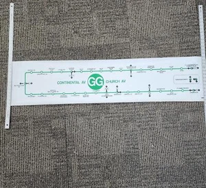 Vintage New York City Subway Roll Sign Map Mylar Roll Continental Church Avenue - Picture 1 of 19