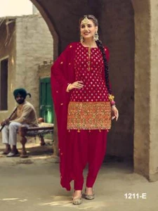Patiala Punjabi Muslim Dress Readymade Patiala Salwar Kameez Bollywood Style Sui - Picture 1 of 3