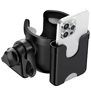 Universal Cup Bottle Phone Holder For Wheelchair Stroller Walker Bike Scooter - Picture 1 of 6