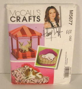 McCall's 5677 Pet Beds in 3 Styles: Canopy, Chaise, Royal Bed Pattern Uncut - Picture 1 of 2