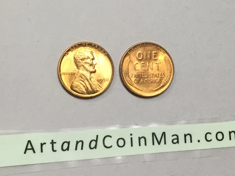 1950 P BU UNCIRCULATED LINCOLN WHEAT PENNY CENT Cover