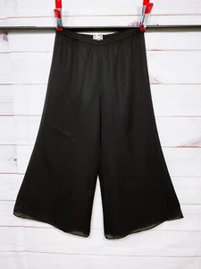 Draper’s & Damon’s Petites Womens Pants Size PL Black Lined Wide Leg - Picture 1 of 7