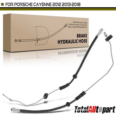 Manguera hidráulica de freno delantera izquierda y derecha 2 piezas para Porsche Cayenne 2012-2018 Foto 1 de 4