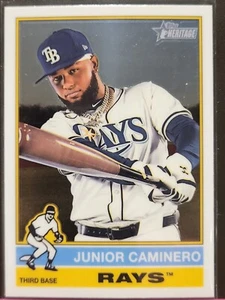 2025 Topps Heritage Junior Caminero Rays Chrome Card - Picture 1 of 1