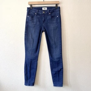 PAIGE Women’s 28 Verdugo Ankle Jeans Skinny Med-Dark Blue Wash - Picture 1 of 8