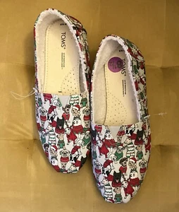 BOSTON TERRIER,PUG,FRENCHIE AND OTHER FRIENDS CHRISTmas CANVAS SHOES - Picture 1 of 7