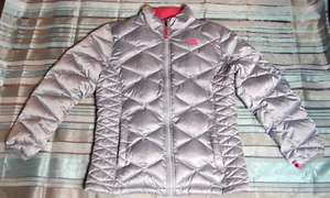 The North Face Girl's Sz XL/TG/18 Puffer Quilted Coat 550 Brown/Gray Jacket - Picture 1 of 10